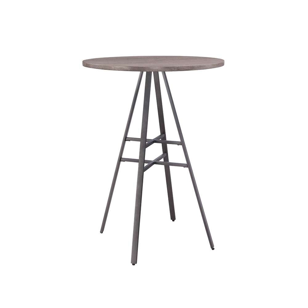American Woodcrafters - Stockton Round Pub Table - Slate Grey - Grey Oak Top - P1-121 veiw 1