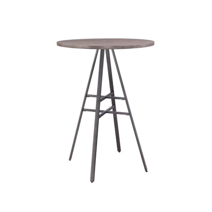American Woodcrafters - Stockton Round Pub Table - Slate Grey - Grey Oak Top - P1-121 veiw 1