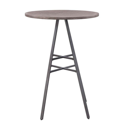 American Woodcrafters - Stockton Round Pub Table - Slate Grey - Grey Oak Top - P1-121 veiw 2