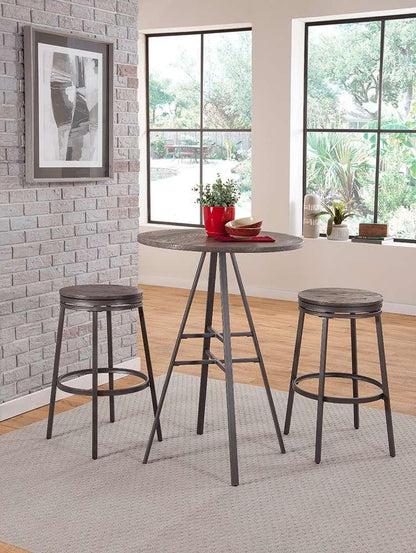 American Woodcrafters - Stockton Round Pub Table - Slate Grey - Grey Oak Top - P1-121 veiw 4