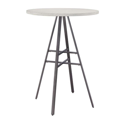 American Woodcrafters - Stockton Round Pub Table - Slate Grey - White Oak Top - P1-131 veiw 1