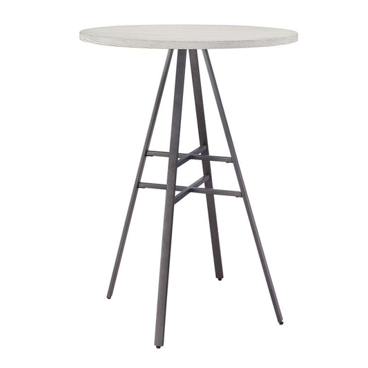 American Woodcrafters - Stockton Round Pub Table - Slate Grey - White Oak Top - P1-131 veiw 1