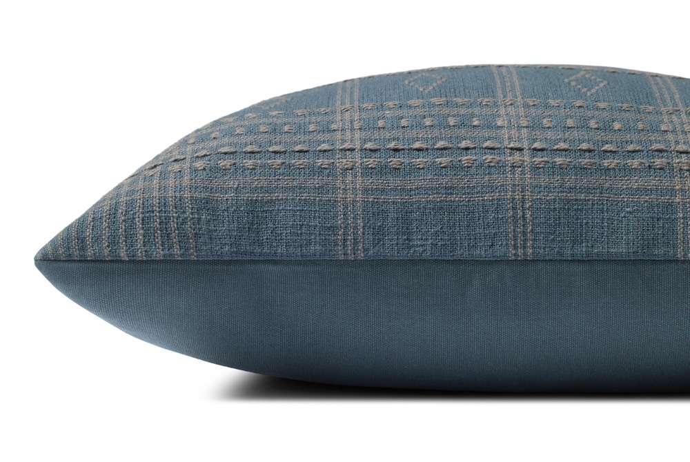 Angela Rose x Loloi - Lina Blue / Slate 18 x 18 Cover Only Pillow - P226PAR0016BBSLPIL1 veiw 2