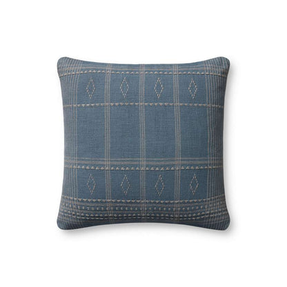 Angela Rose x Loloi - Lina Blue / Slate 18 x 18 Cover w/Down Pillow - DSETPAR0016BBSLPIL1 veiw 1