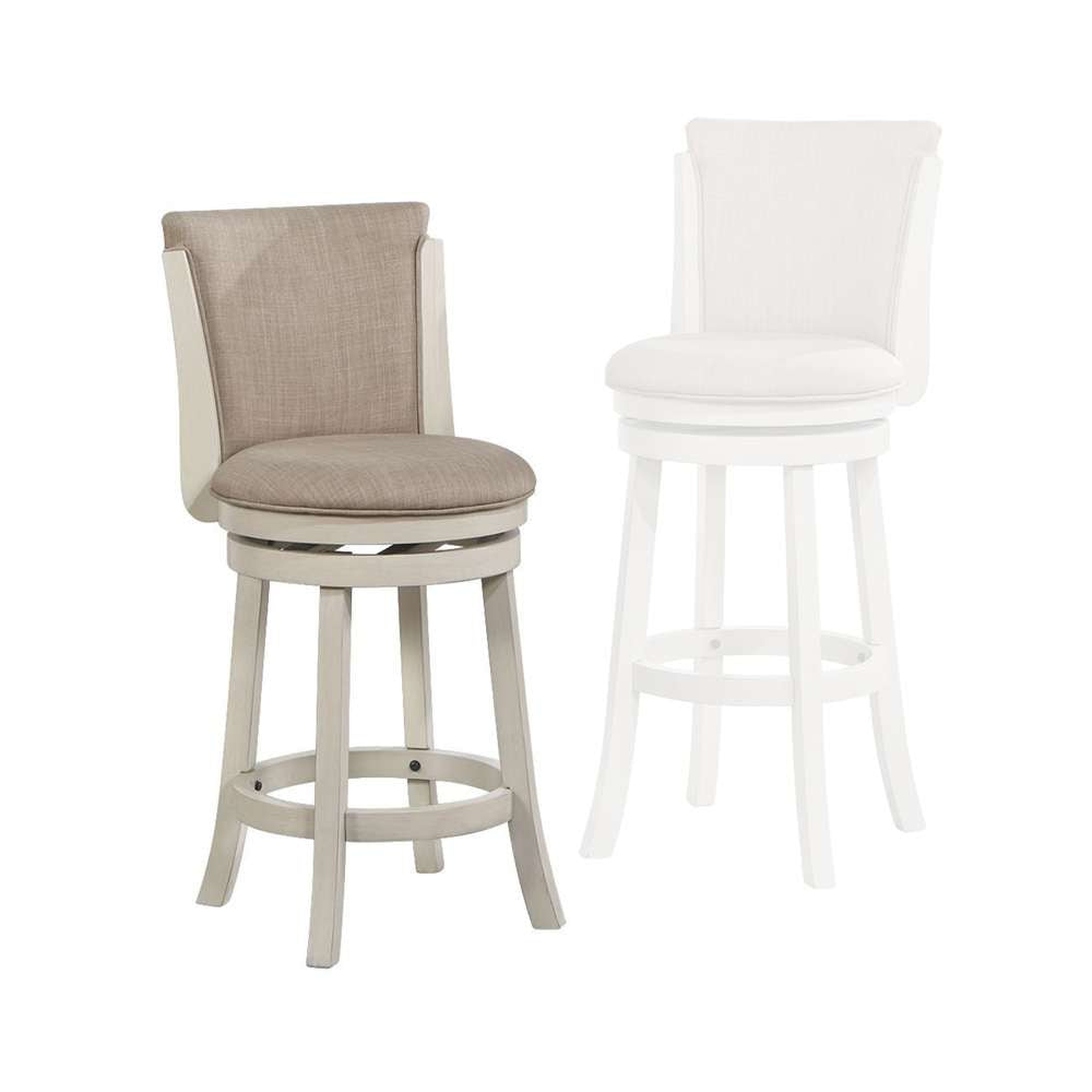 Avalon Furniture - 24in Contempo Swivel Stool - Antique White - D01977 GC-W veiw 2