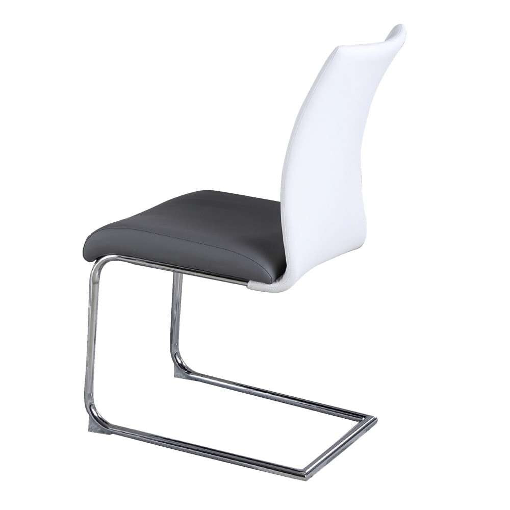 Chintaly - Jane - Contemporary 2-Tone Contour Back Cantilever Side Chair - (Set of 4) - JANE-SC-2TONE veiw 2