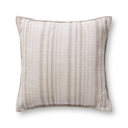 Chris Loves Julia x Loloi - PCJ0004 Ivory / Beige 22in x 22in w/Poly Pillow - P272PCJ0004IVBEPIL3 veiw 1