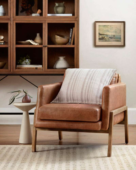 Chris Loves Julia x Loloi - PCJ0004 Ivory / Beige 22in x 22in w/Poly Pillow - P272PCJ0004IVBEPIL3 veiw 2