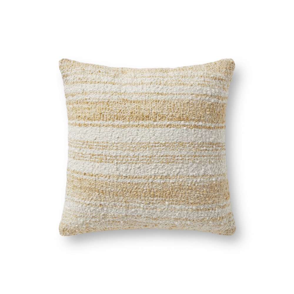 Chris Loves Julia x Loloi - PCJ0001 Gold / Ivory 18in x 18in w/Poly Pillow - P196PCJ0001GOIVPIL1 veiw 1