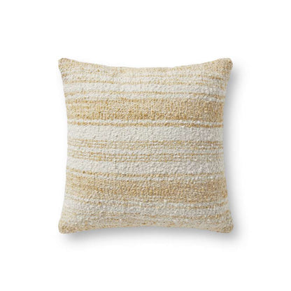 Chris Loves Julia x Loloi - PCJ0001 Gold / Ivory 18in x 18in w/Poly Pillow - P196PCJ0001GOIVPIL1 veiw 1