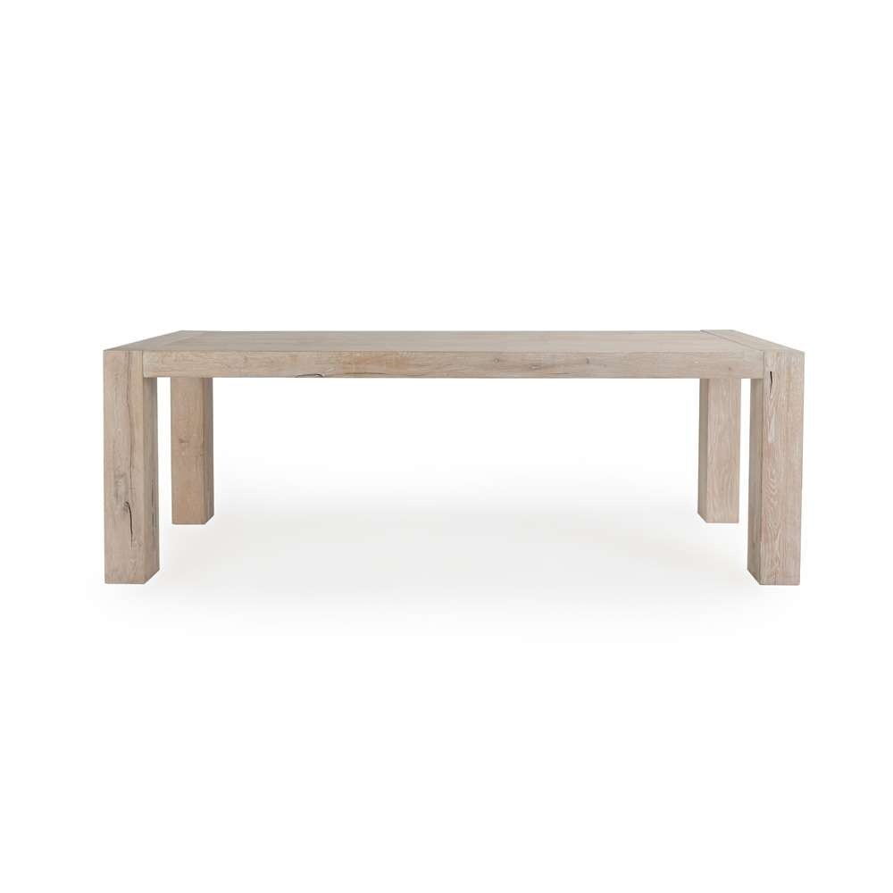 Classic Home - Kingston Reclaimed Oak 89in Dining Table Aged Cream - 51031303 veiw 2