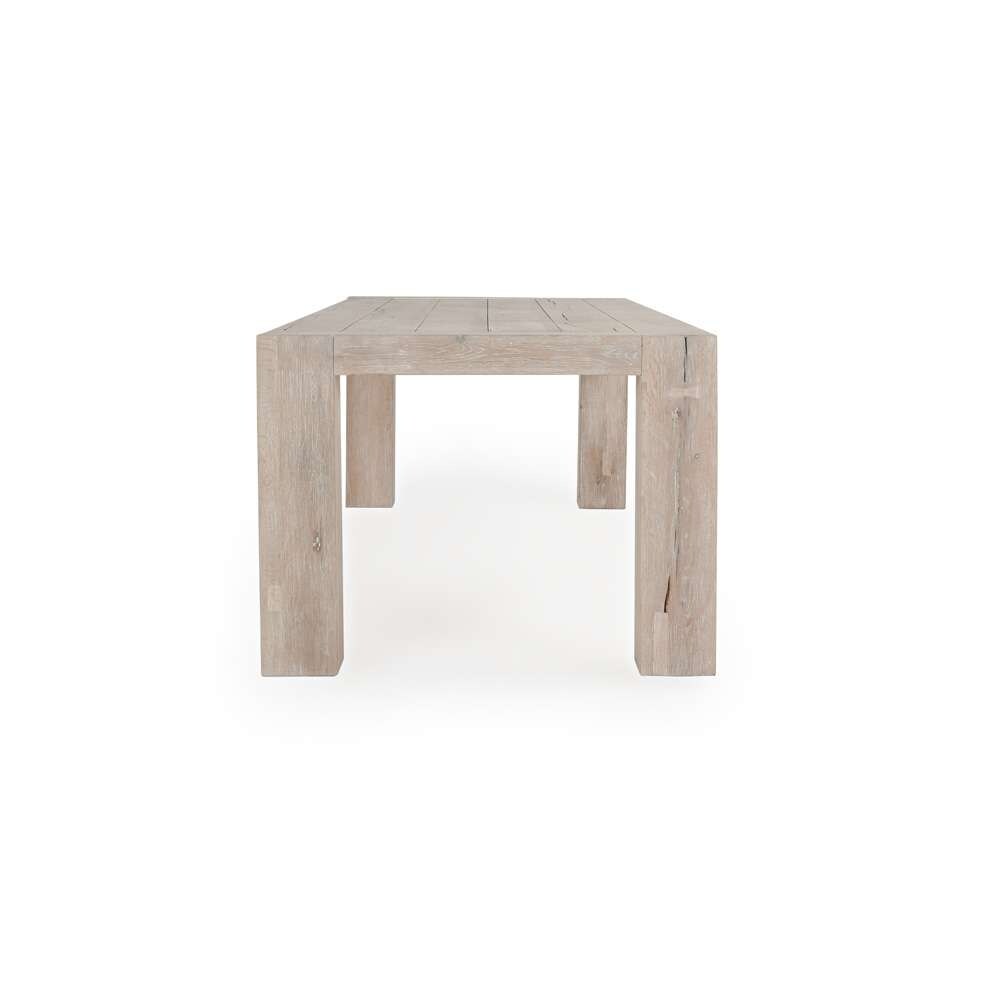 Classic Home - Kingston Reclaimed Oak 89in Dining Table Aged Cream - 51031303 veiw 3