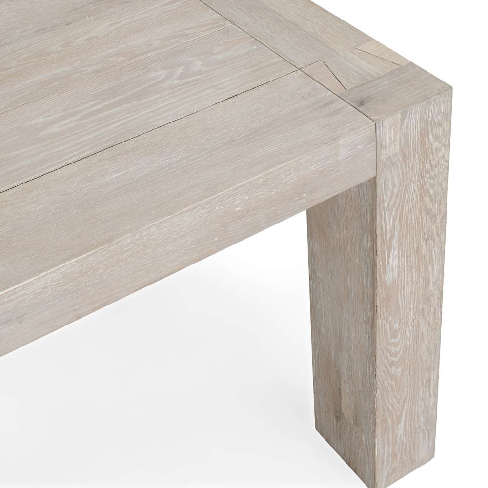 Classic Home - Kingston Reclaimed Oak 89in Dining Table Aged Cream - 51031303 veiw 4