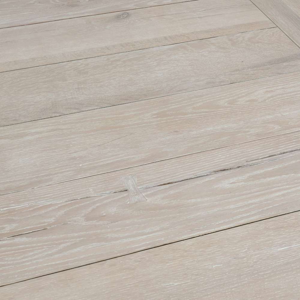 Classic Home - Kingston Reclaimed Oak 89in Dining Table Aged Cream - 51031303 veiw 6