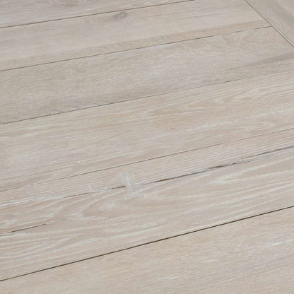 Classic Home - Kingston Reclaimed Oak 89in Dining Table Aged Cream - 51031303 veiw 6