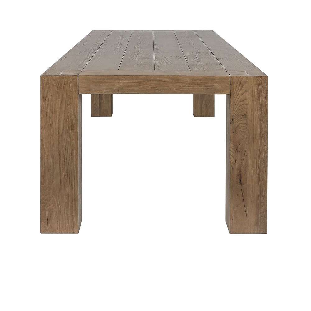Classic Home - Kingston Reclaimed Oak 89in Dining Table Cafe Brown - 51031506 veiw 2