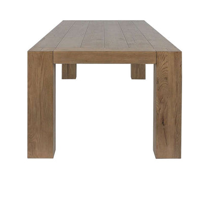 Classic Home - Kingston Reclaimed Oak 89in Dining Table Cafe Brown - 51031506 veiw 2