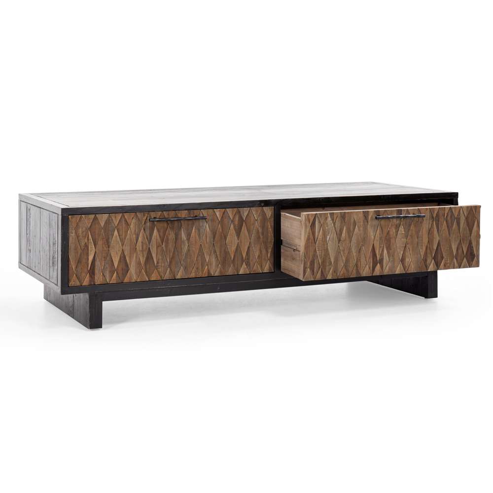 Classic Home - Anton 4Dwr Coffee Table  Black/Natural - 51005289 veiw 2