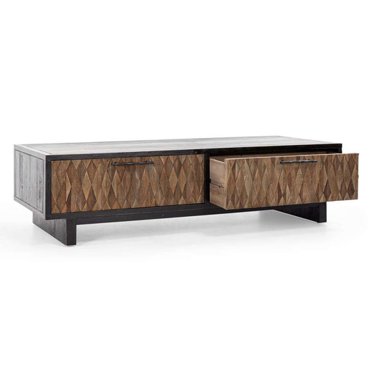 Classic Home - Anton 4Dwr Coffee Table  Black/Natural - 51005289 veiw 2