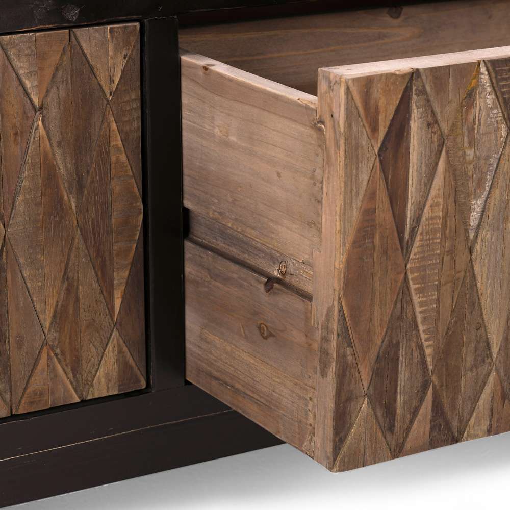 Classic Home - Anton 4Dwr Coffee Table  Black/Natural - 51005289 veiw 4