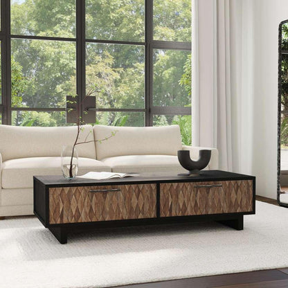 Classic Home - Anton 4Dwr Coffee Table  Black/Natural - 51005289 veiw 6