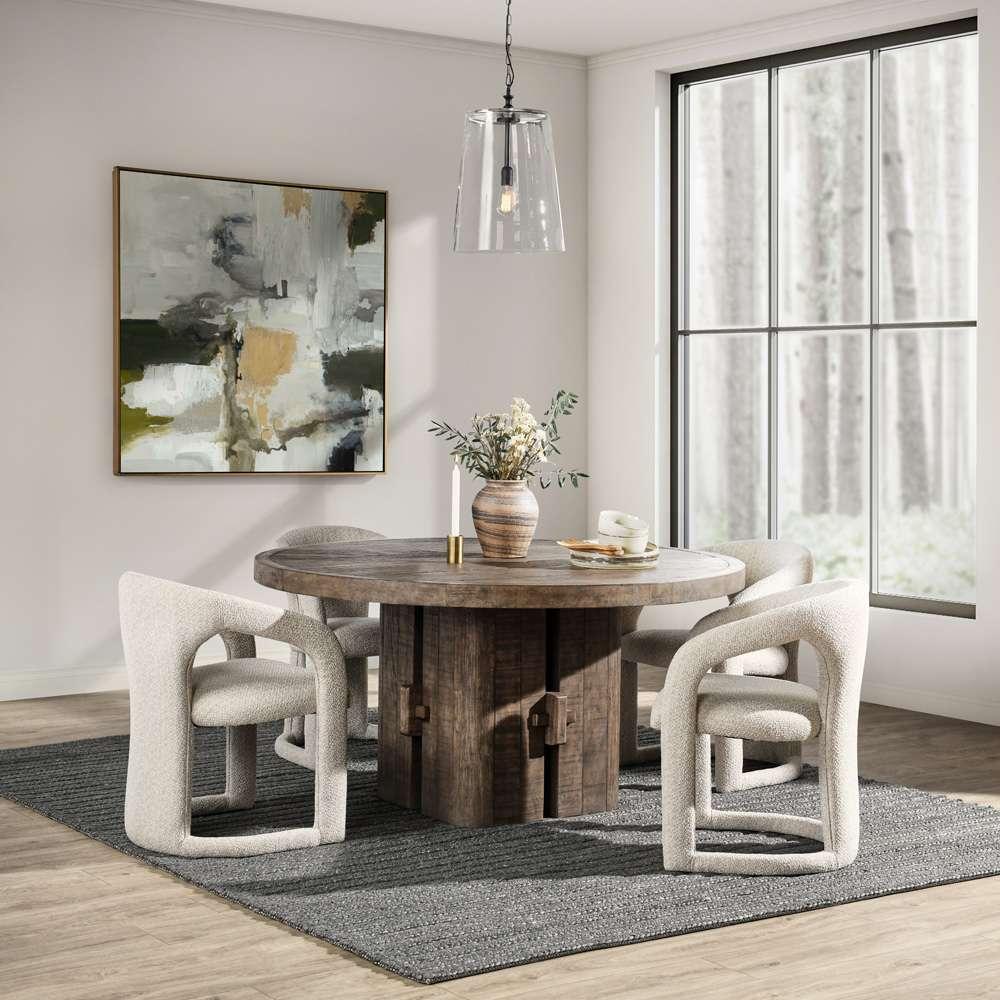 Classic Home - Rosemount Reclaimed Pine 60in Round Dining Table Aged Brown - 51031610 veiw 12