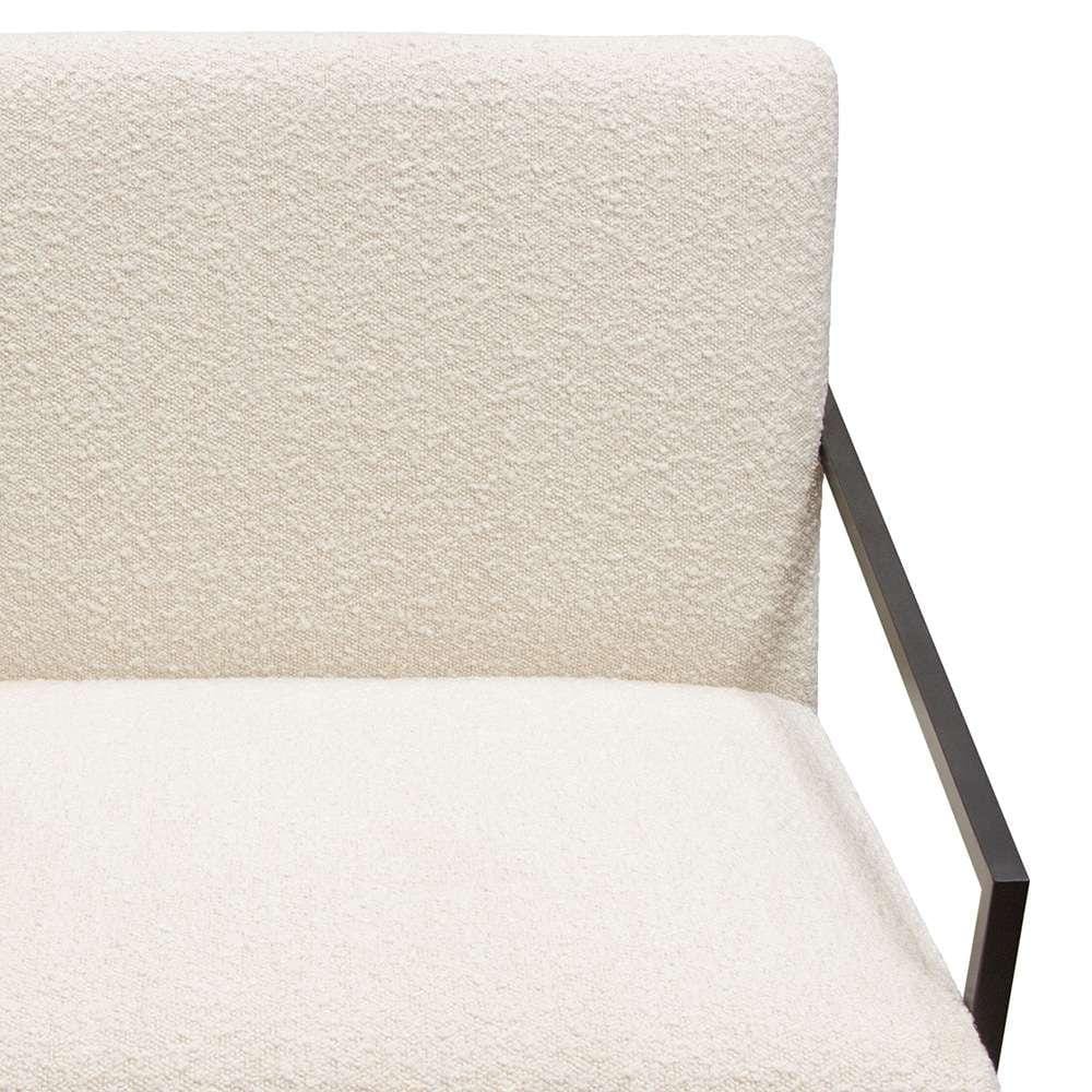 Diamond Sofa - Luxe Accent Chair in Bone Boucle Textured Fabric with Black Powder Coat Frame - LUXECHBO-NB veiw 13