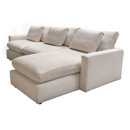 Diamond Sofa - Arcadia 2PC Reversible Chaise Sectional w/ Feather Down Seating in Cream Fabric - ARCADIACM2PC veiw 3
