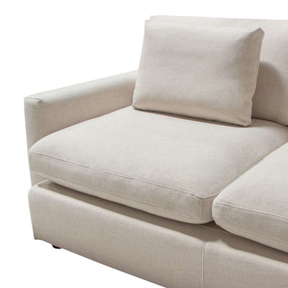 Diamond Sofa - Arcadia 2PC Reversible Chaise Sectional w/ Feather Down Seating in Cream Fabric - ARCADIACM2PC veiw 5