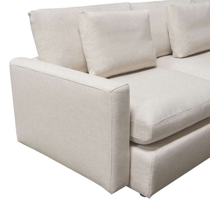 Diamond Sofa - Arcadia 2PC Reversible Chaise Sectional w/ Feather Down Seating in Cream Fabric - ARCADIACM2PC veiw 6