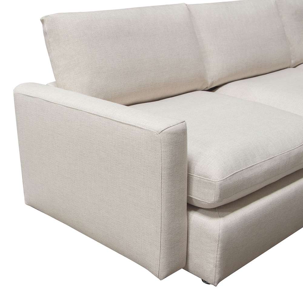 Diamond Sofa - Arcadia 2PC Reversible Chaise Sectional w/ Feather Down Seating in Cream Fabric - ARCADIACM2PC veiw 7