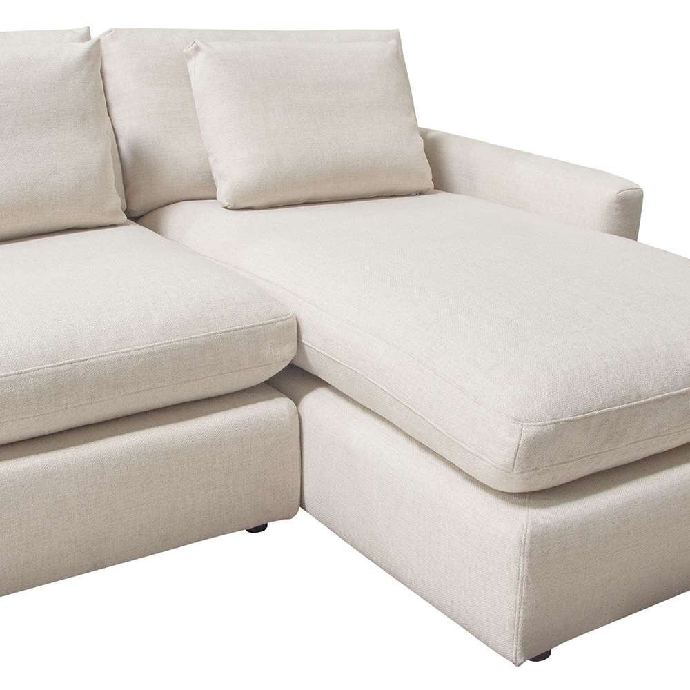Diamond Sofa - Arcadia 2PC Reversible Chaise Sectional w/ Feather Down Seating in Cream Fabric - ARCADIACM2PC veiw 8