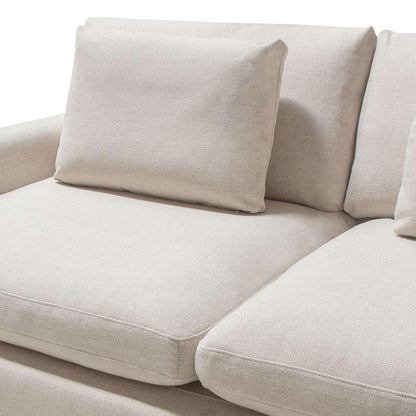 Diamond Sofa - Arcadia 2PC Reversible Chaise Sectional w/ Feather Down Seating in Cream Fabric - ARCADIACM2PC veiw 9