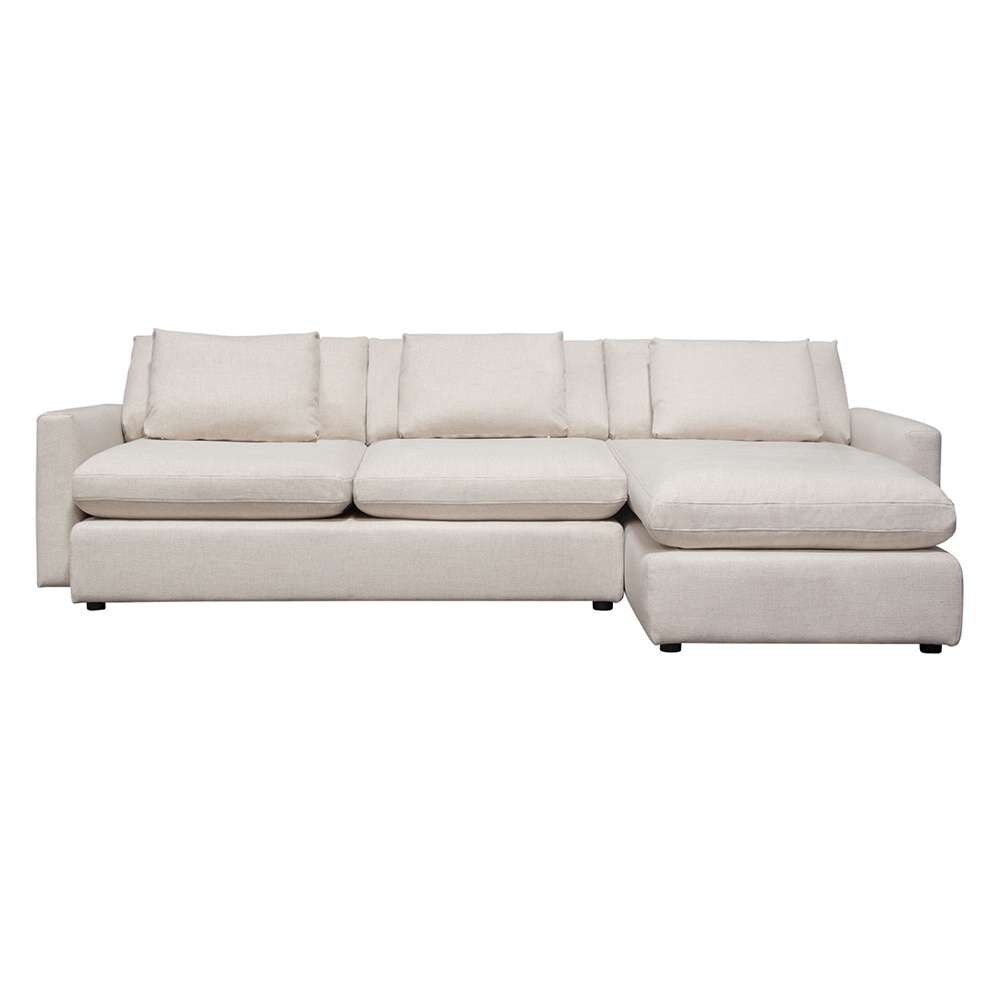 Diamond Sofa - Arcadia 2PC Reversible Chaise Sectional w/ Feather Down Seating in Cream Fabric - ARCADIACM2PC veiw 10