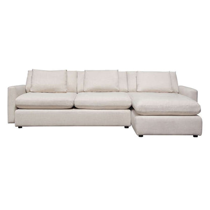 Diamond Sofa - Arcadia 2PC Reversible Chaise Sectional w/ Feather Down Seating in Cream Fabric - ARCADIACM2PC veiw 10