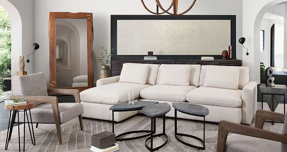 Diamond Sofa - Arcadia 2PC Reversible Chaise Sectional w/ Feather Down Seating in Cream Fabric - ARCADIACM2PC veiw 12