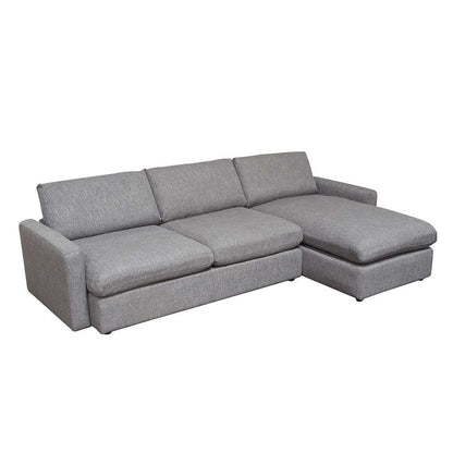 Diamond Sofa - Arcadia 2PC Reversible Chaise Sectional w/ Feather Down Seating in Grey Fabric - ARCADIAGR2PC veiw 5