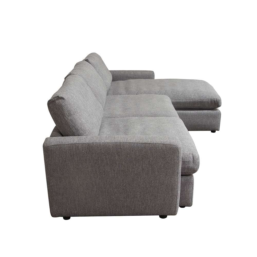 Diamond Sofa - Arcadia 2PC Reversible Chaise Sectional w/ Feather Down Seating in Grey Fabric - ARCADIAGR2PC veiw 7