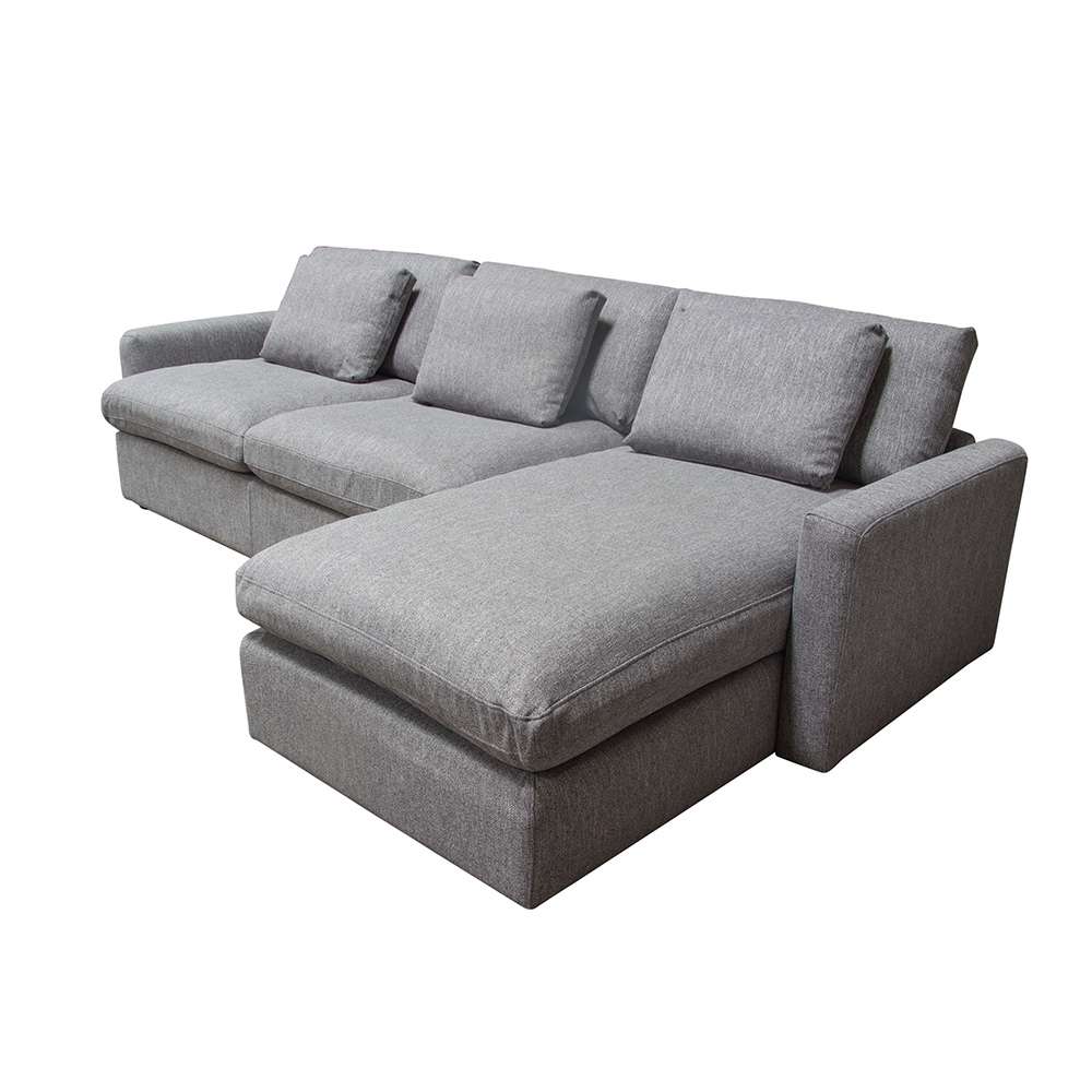 Diamond Sofa - Arcadia 2PC Reversible Chaise Sectional w/ Feather Down Seating in Grey Fabric - ARCADIAGR2PC veiw 11