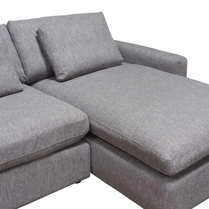 Diamond Sofa - Arcadia 2PC Reversible Chaise Sectional w/ Feather Down Seating in Grey Fabric - ARCADIAGR2PC veiw 13