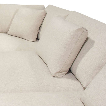 Diamond Sofa - Arcadia 3PC Corner Sectional w/ Feather Down Seating in Cream Fabric - ARCADIACM3PC veiw 3