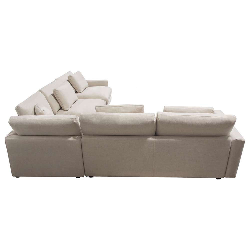 Diamond Sofa - Arcadia 3PC Corner Sectional w/ Feather Down Seating in Cream Fabric - ARCADIACM3PC veiw 6