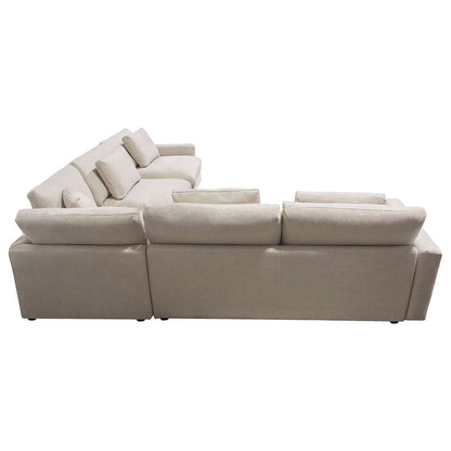 Diamond Sofa - Arcadia 3PC Corner Sectional w/ Feather Down Seating in Cream Fabric - ARCADIACM3PC veiw 6