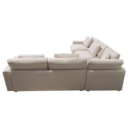 Diamond Sofa - Arcadia 3PC Corner Sectional w/ Feather Down Seating in Cream Fabric - ARCADIACM3PC veiw 7