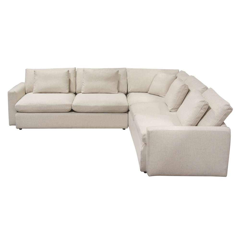 Diamond Sofa - Arcadia 3PC Corner Sectional w/ Feather Down Seating in Cream Fabric - ARCADIACM3PC veiw 8