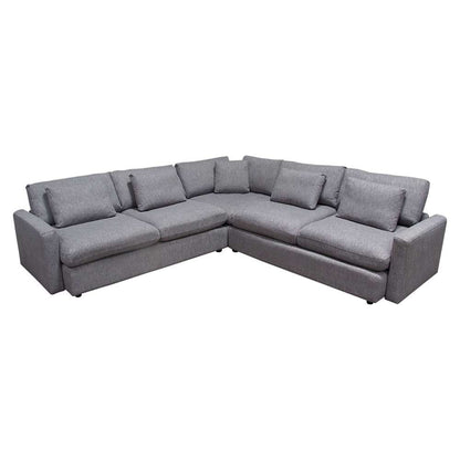 Diamond Sofa - Arcadia 3PC Corner Sectional w/ Feather Down Seating in Grey Fabric - ARCADIAGR3PC veiw 1