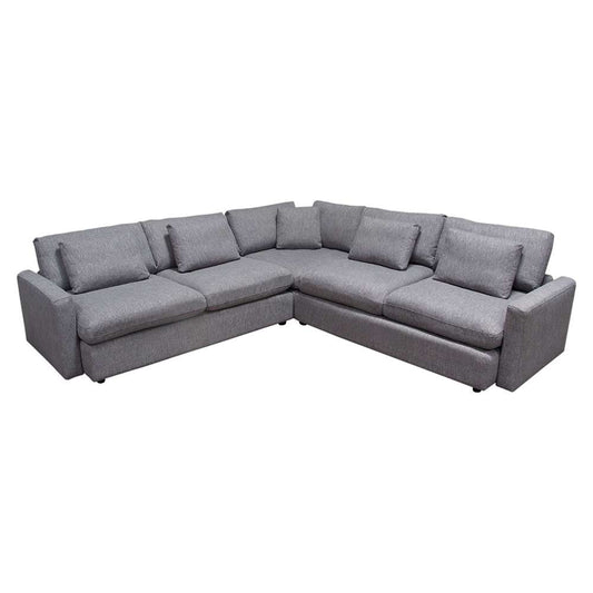Diamond Sofa - Arcadia 3PC Corner Sectional w/ Feather Down Seating in Grey Fabric - ARCADIAGR3PC veiw 1