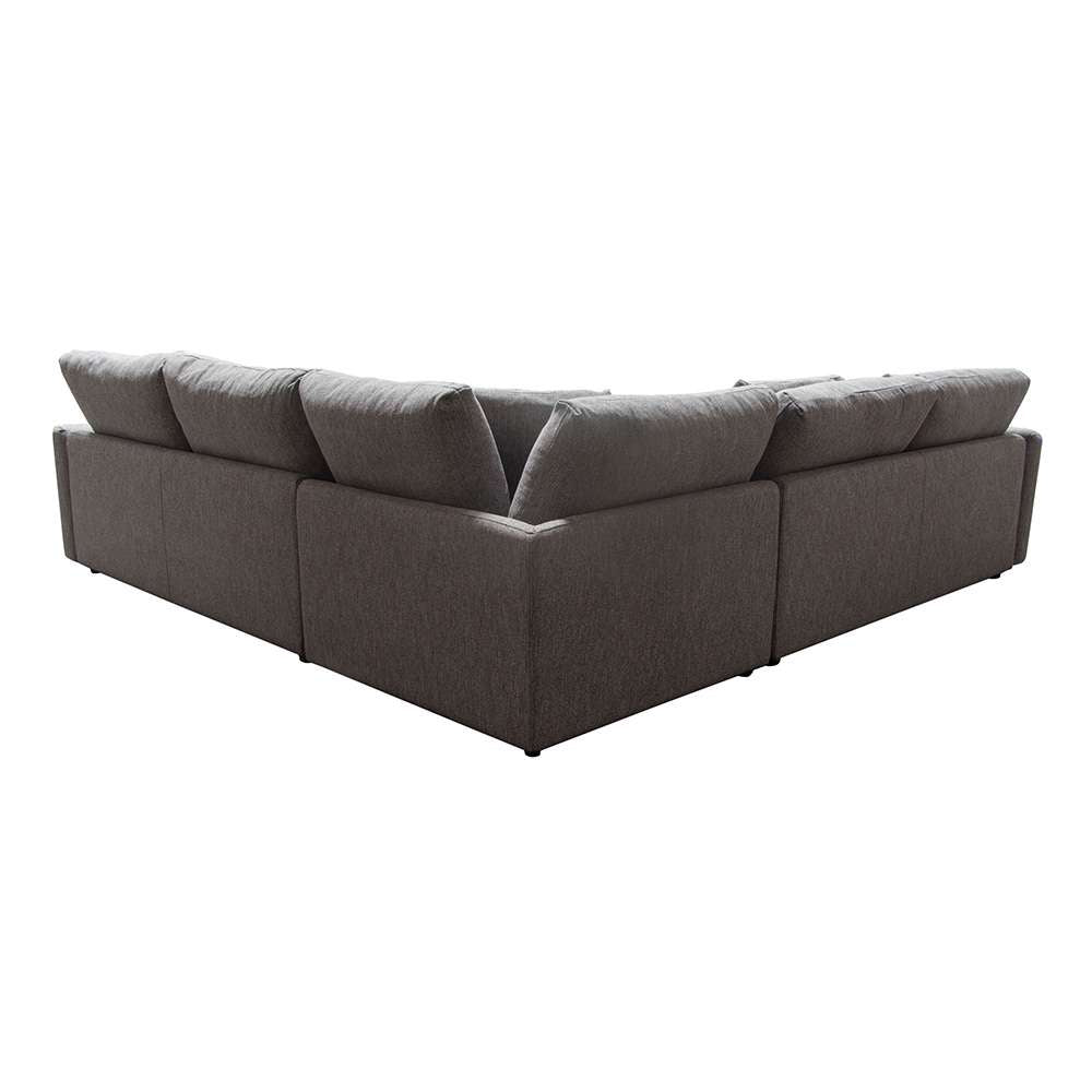 Diamond Sofa - Arcadia 3PC Corner Sectional w/ Feather Down Seating in Grey Fabric - ARCADIAGR3PC veiw 5