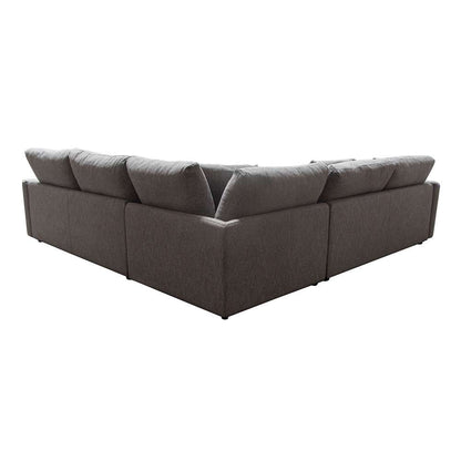 Diamond Sofa - Arcadia 3PC Corner Sectional w/ Feather Down Seating in Grey Fabric - ARCADIAGR3PC veiw 5