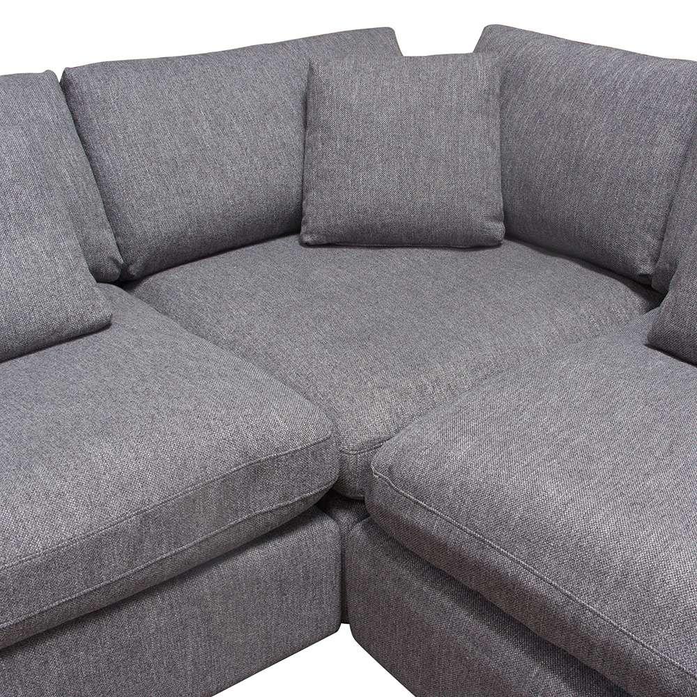 Diamond Sofa - Arcadia 3PC Corner Sectional w/ Feather Down Seating in Grey Fabric - ARCADIAGR3PC veiw 6